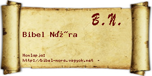 Bibel Nóra névjegykártya