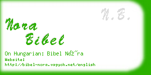 nora bibel business card